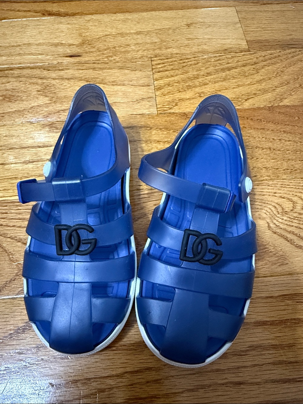 Dolce & Gabanna Kids' Blue Jelly Sandals